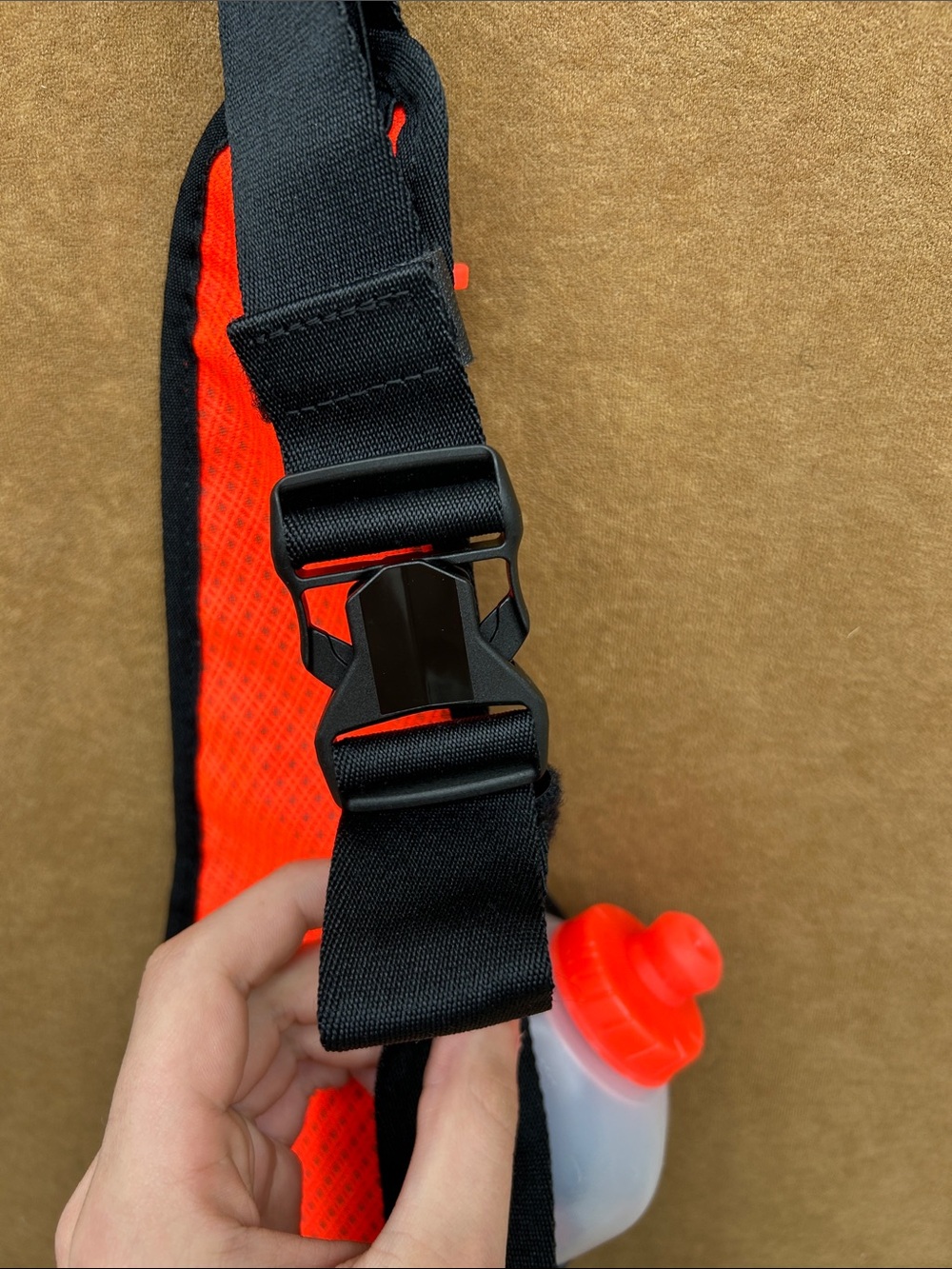Nike Black and Orange Waist Hydration Pack with Bottle - Picture 4 of 6